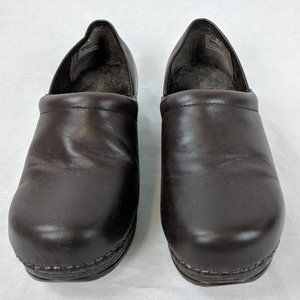 GH BASS & CO BROWN LEATHER PROFESSIONAL CLOGS SZ 8